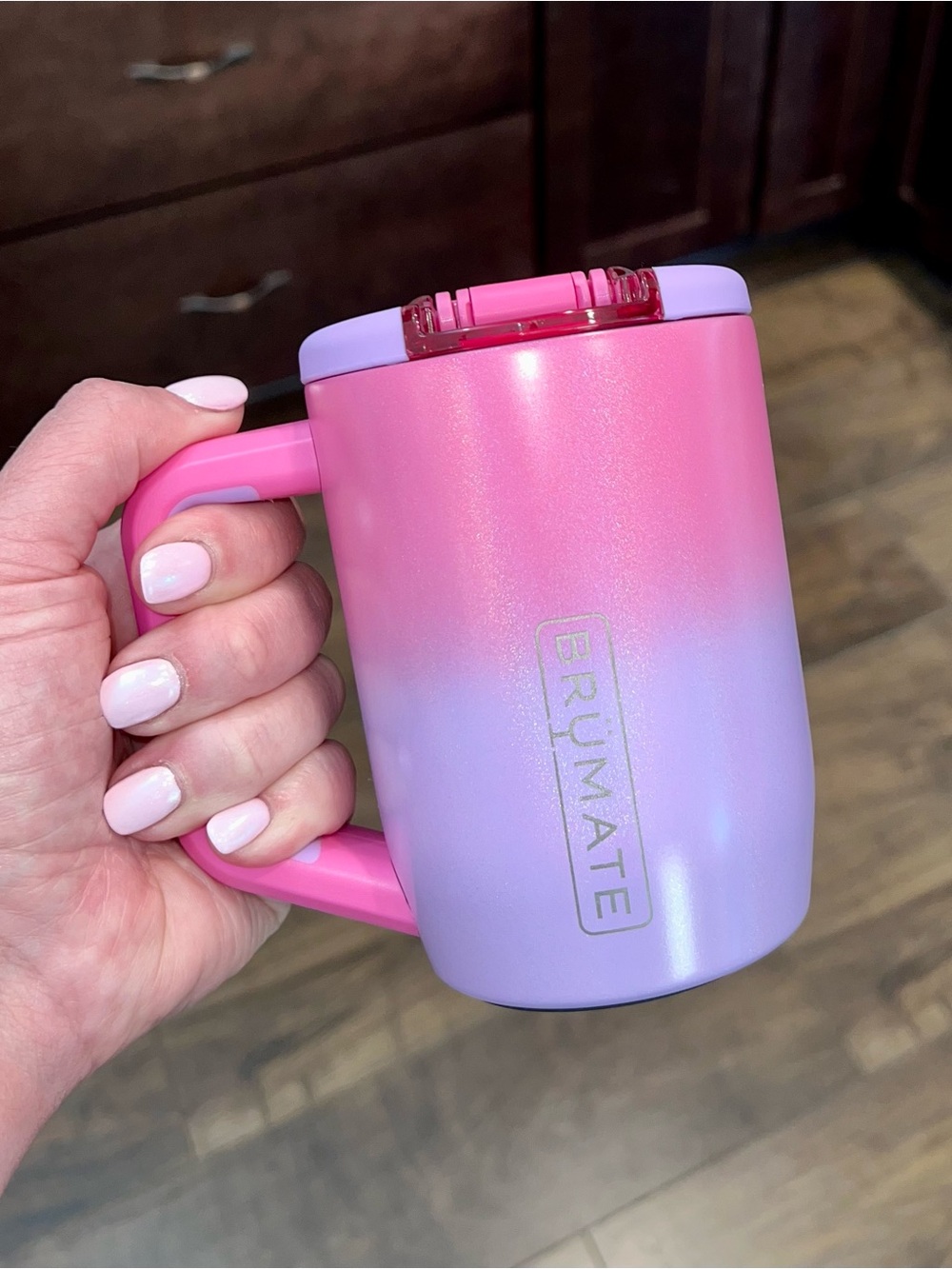 Brümate Müv 15oz Cotton Candy Ombré Pink-Lavender Travel Mug - NEW WITHOUT TAGS
